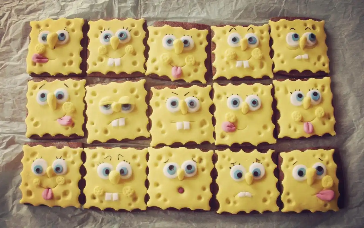 可爱的海绵宝宝搞笑表情桌面壁纸高清高清(2)-卡通动漫-手机壁纸下载