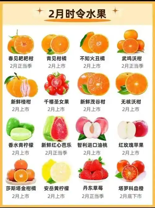 112月时令水果大全大家都喜欢吃什么水果呢