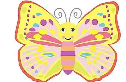 蝴蝶简笔画彩色 蝴蝶简笔画彩色的图片