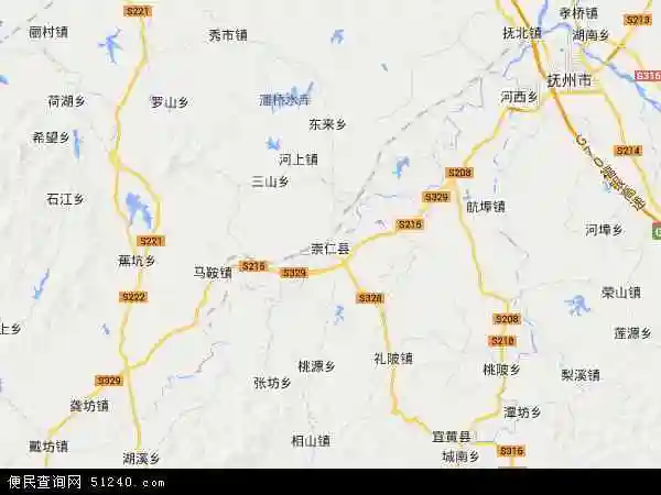 崇仁县地图 - 崇仁县电子地图 - 崇仁县高清地图 - 2021年崇仁县地图