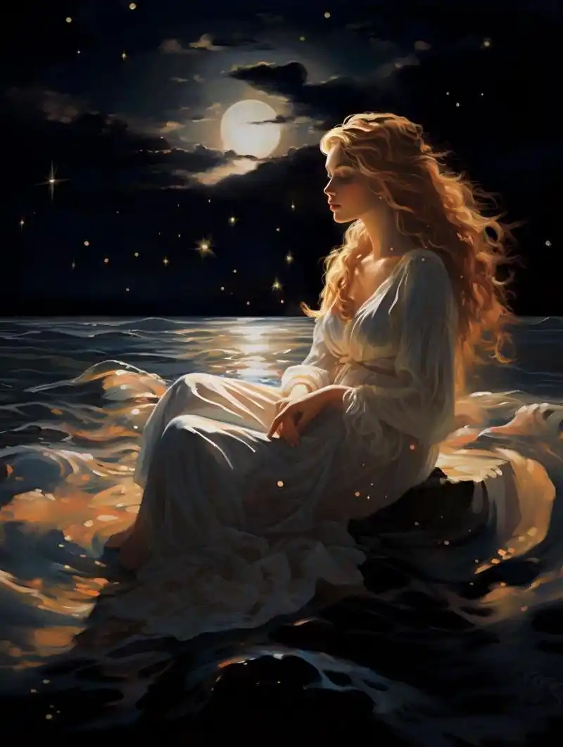 月光下的女孩儿