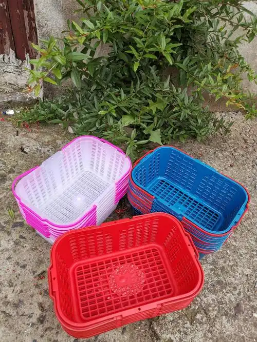 212斤水果篮子塑料草莓果园手提篮杨梅篮子葡萄篮方形采摘筐包装6斤