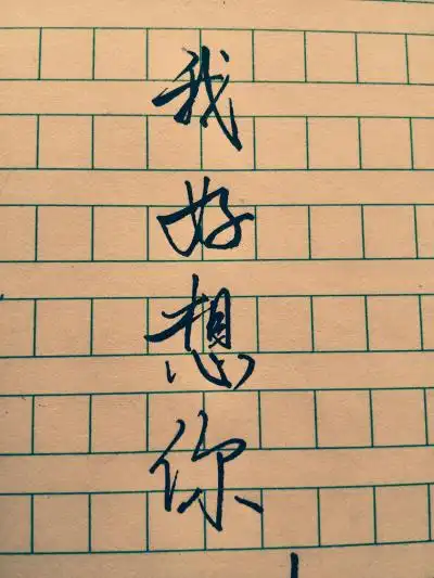 原创手写 我好想你
