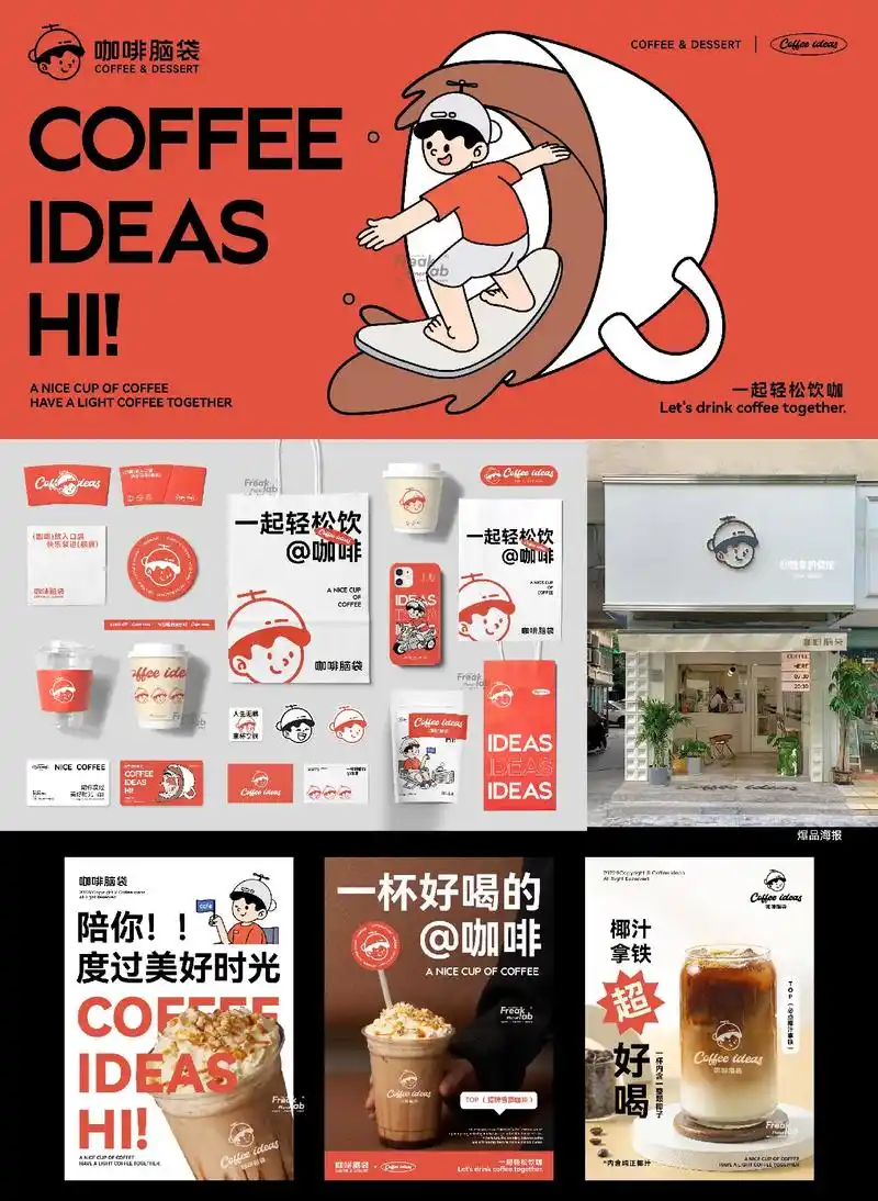 咖啡脑袋咖啡品牌全案设计