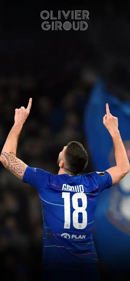 每日足球帅图吉鲁骚气手机壁纸切尔西篇