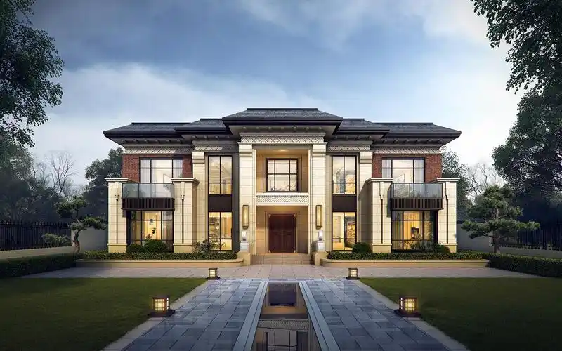 中式二层别墅设计图效果图