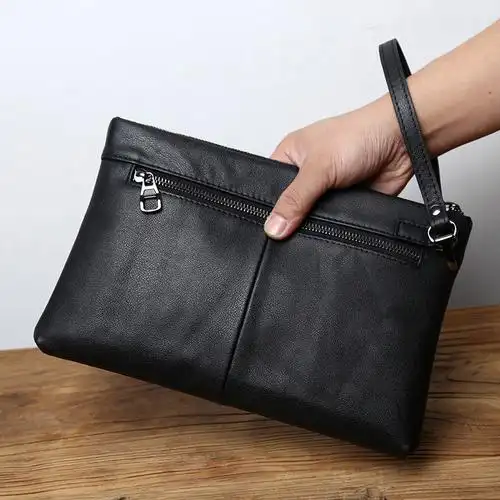 男士手包真皮正品高档大容量手拿包2021新款轻奢头层牛皮拉链手包