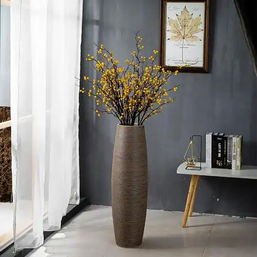 落地大花瓶景德镇手工陶瓷花瓶现代居家客厅装饰品摆件干插花艺术