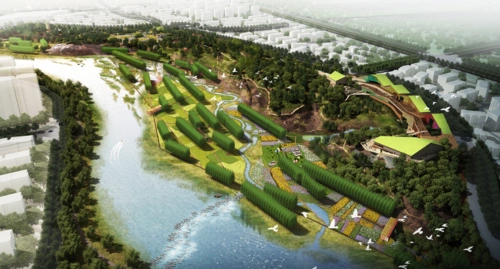 [浙江]衢州市鹿鸣公园景观设计方案文本   鸟瞰图