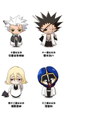 死神十三番队长q版及斩魄刀图片与介绍.doc