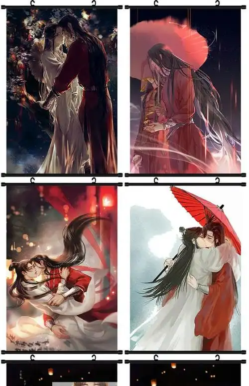 天官赐福动漫周边花城谢怜花怜墨香铜臭挂画海报壁纸卷轴定制礼物 m