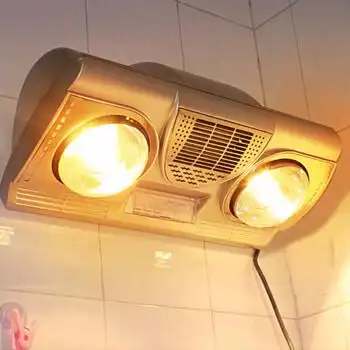 防水防爆浴霸壁挂式两灯挂壁式浴霸灯卫生间取暖器2灯暖风暖ptc墙壁