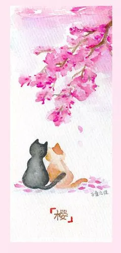 春天系列-樱花-水彩画零基础入门课程-看视频学画画