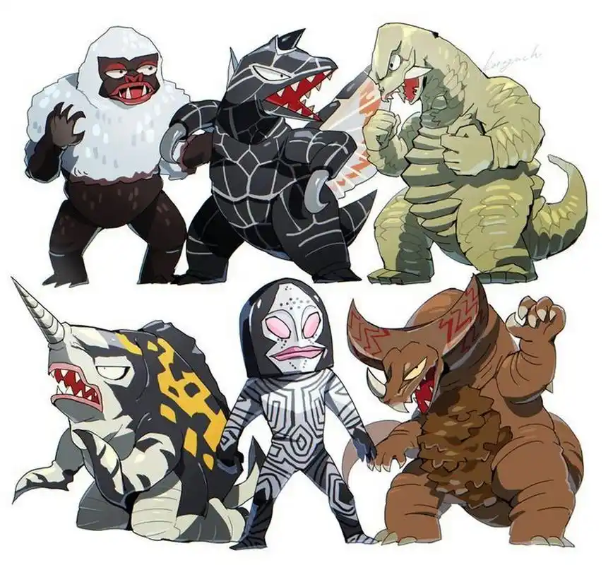 奥特曼q版可爱大怪兽合集~ 02 02 02 广州今天太冷了 看看哪只