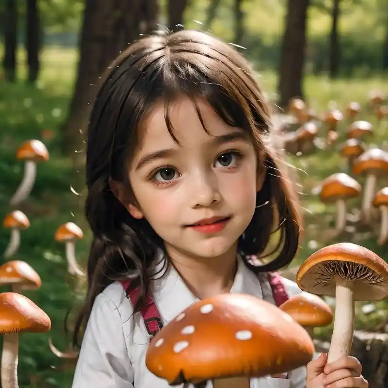 采蘑菇的小女孩.#stablediffusion #娜乌斯嘉 - 抖音