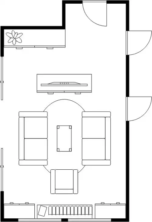 简单的客厅平面图 (座位表 example)