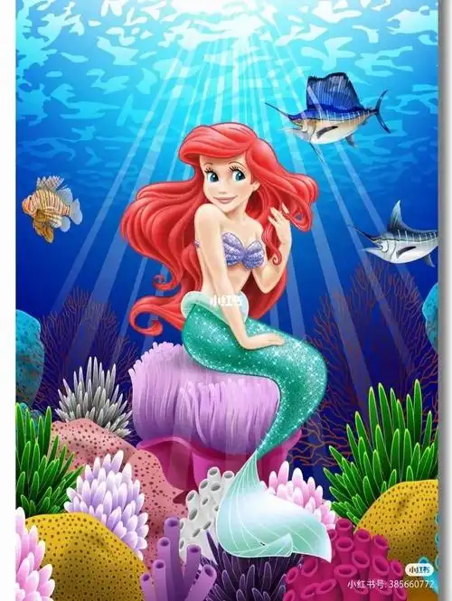 小美人鱼,爱丽儿公主配色