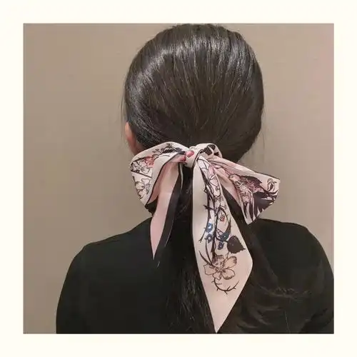 中餐厅赵丽颖同款丝巾发带法式复古绑头发飘带丝带绑包用围巾领巾