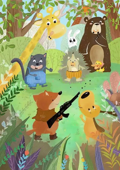 《森林公园》|插画|儿童插画|00温迪00 - 临摹作品 - 站酷 (zcool)