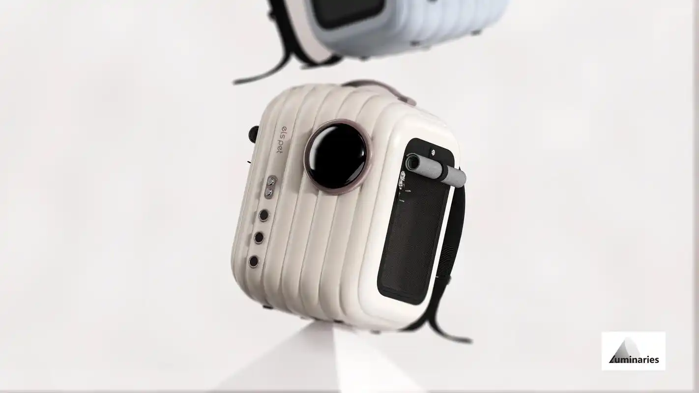 发光体科技为小壹智能宠物设计的智能宠物背包 - 抖音