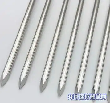 骨牵引针的作用:骨牵引针供骨科手术治疗四肢和其他部位骨折复位固定