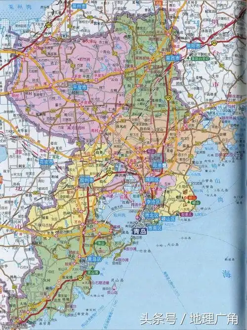 青岛市行政区划地图