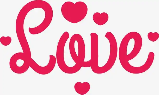 粉红色love艺术字