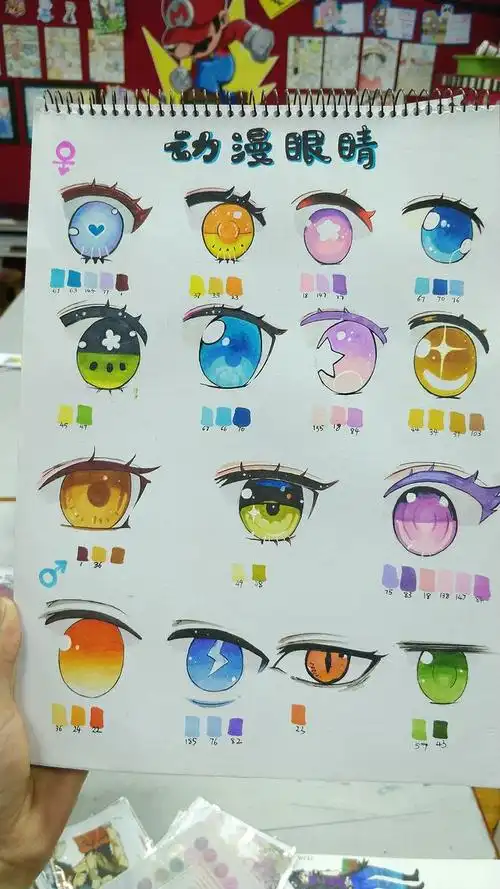马克笔手绘动漫眼睛
