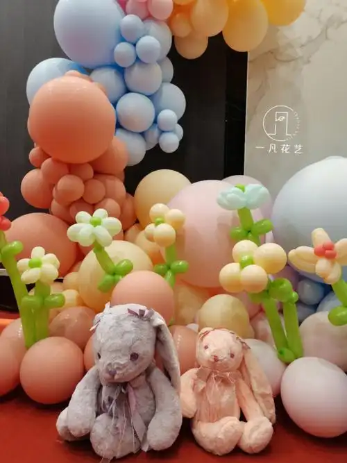 可可爱爱马卡龙色气球布置