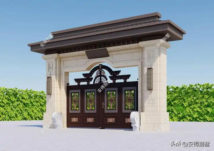 最新农村门楼造型图片,6款农村大门款式设计图纸 - 玉三网