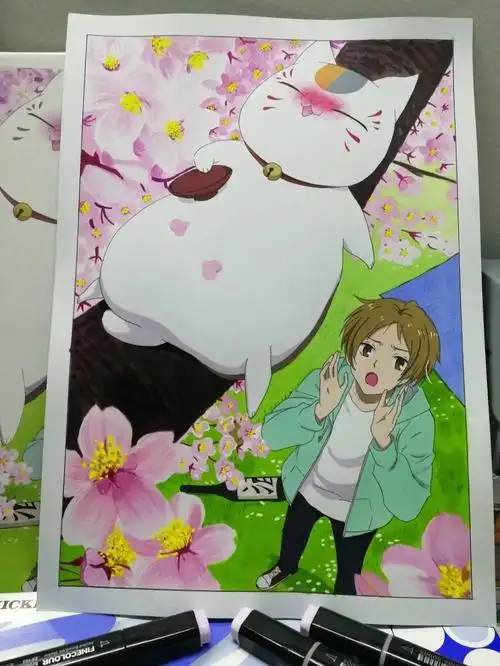 夏目友人帐马克笔手绘夏目贵志2