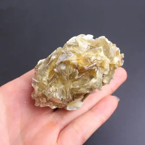 天然粗糙黄色云母石英水晶石原始不规则簇石矿物标本愈合装饰 - buy