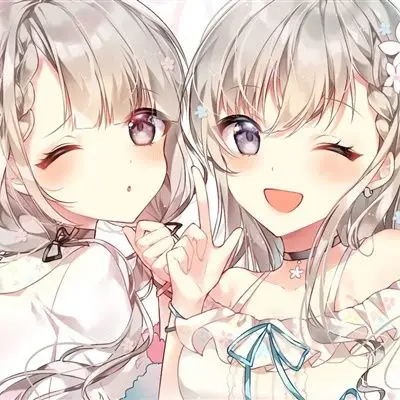 动漫闺蜜头像二人清新可爱好看的动漫姐妹头像图片