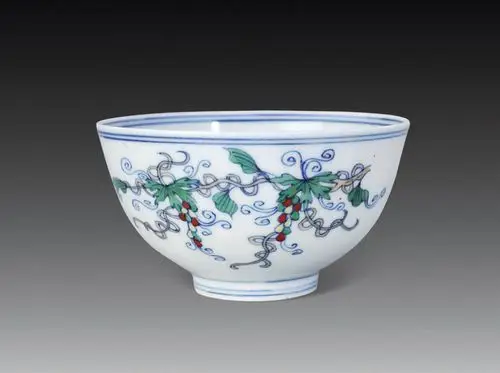 【清康熙 斗彩葡萄碗】拍卖品_图片_价格_鉴赏_清代斗彩瓷器_雅昌艺术