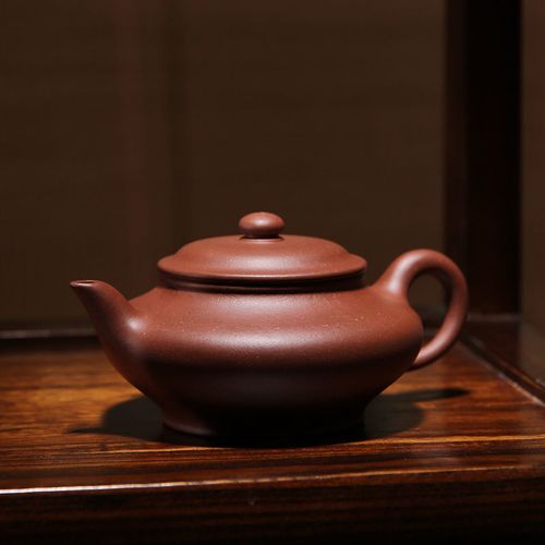 觅陶宜兴紫砂壶珍藏底槽青泥料虚扁壶鲍国君大师纯全手工紫砂壶