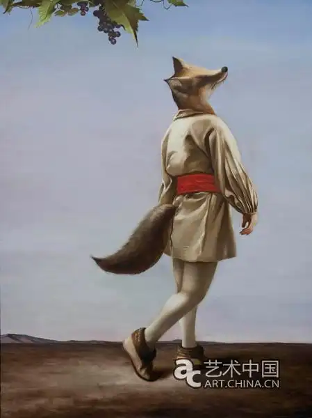 徐帆,狐狸 葡萄-150x110cm-布面油画-2011