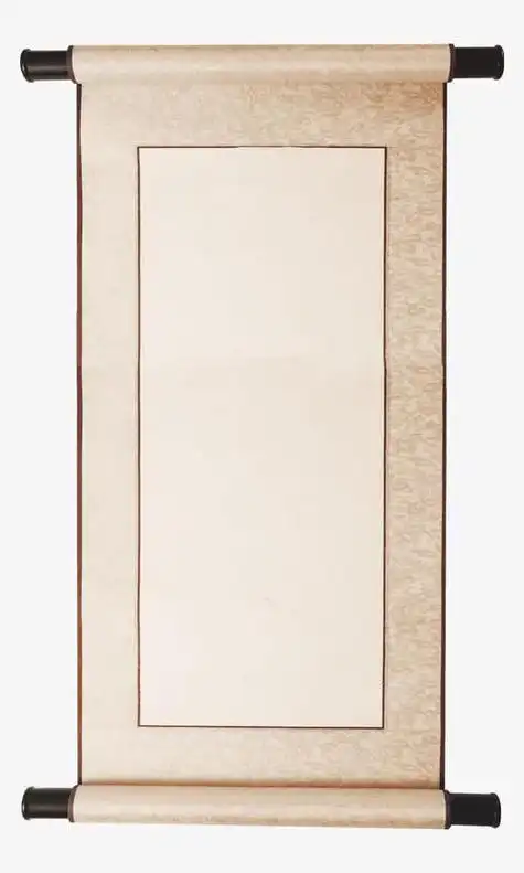 竖卷轴的简笔画