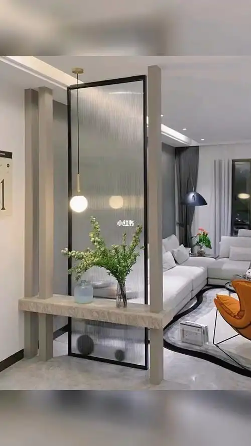 现代简约长虹玻璃隔断墙入户屏风客厅餐厅网