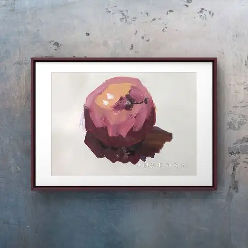 可创美术暑期班吴冠中教室水粉静物作品——《苹果》