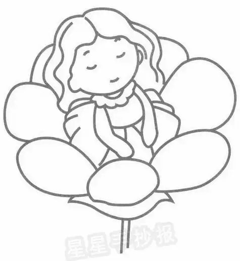 拇指姑娘简笔画视频