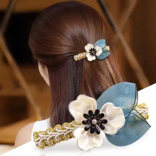 女士韩国饰品 发卡 鸭嘴夹 头花顶夹 清新发夹边夹 马尾夹-阿里巴巴