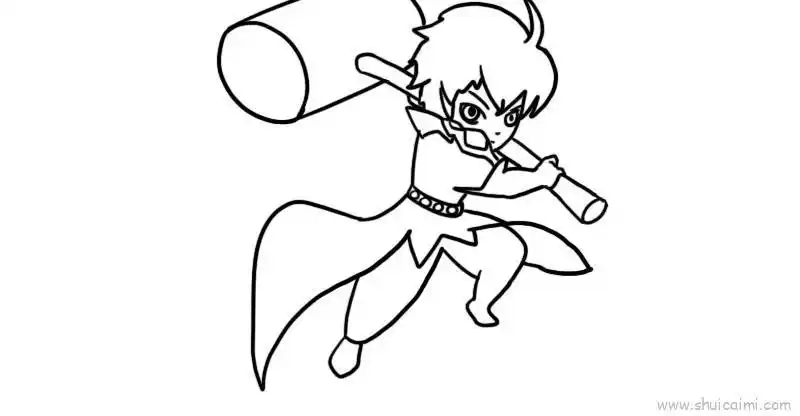 唐三儿童画怎么画唐三简笔画图片