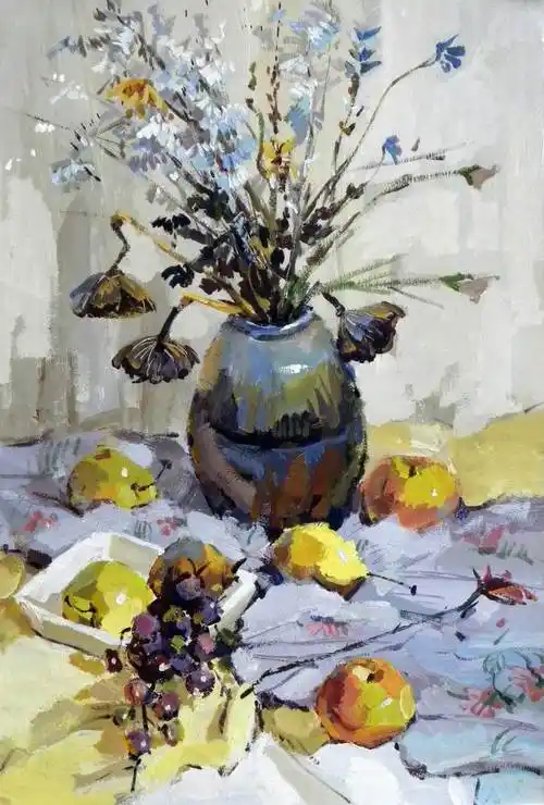 2000例色彩单体全集敲门砖色彩水粉画静物临摹范大师水粉画静物作品