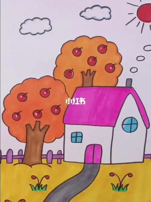 秋天儿童主题简笔画简笔画秋天去哪玩儿童简笔画文化绘画秋天的简笔画