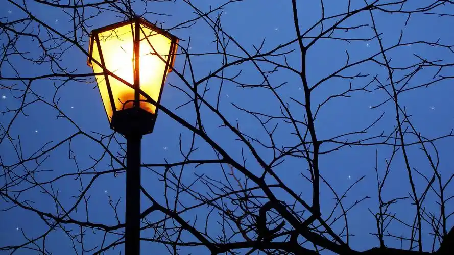 夜晚闪动的街灯壁纸