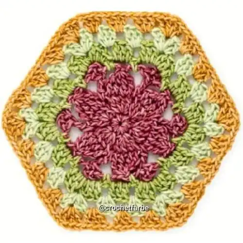 钩针祖母格花片图解