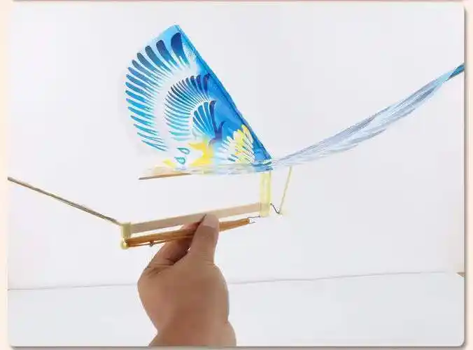 玩具儿童科教户外飞行鲁班飞机diy组装竞赛 扑翼飞鸟【随机发2个装】