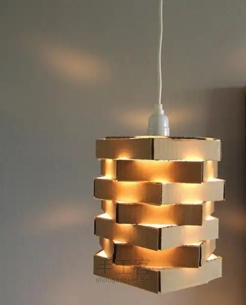 diy手工纸盒灯罩教程