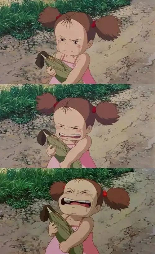 因为妈咪病重,小梅非要把亲手摘下的玉米抱去医院,送到她手上.