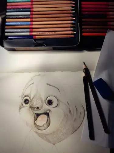 疯狂动物城 树懒 闪电 木果手绘 彩铅